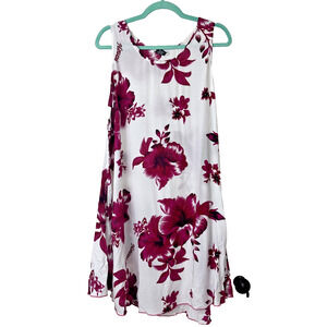 Aloha Fashion Hawaiian Dress Black Floral Cover Up One Size Beach Hibiscus